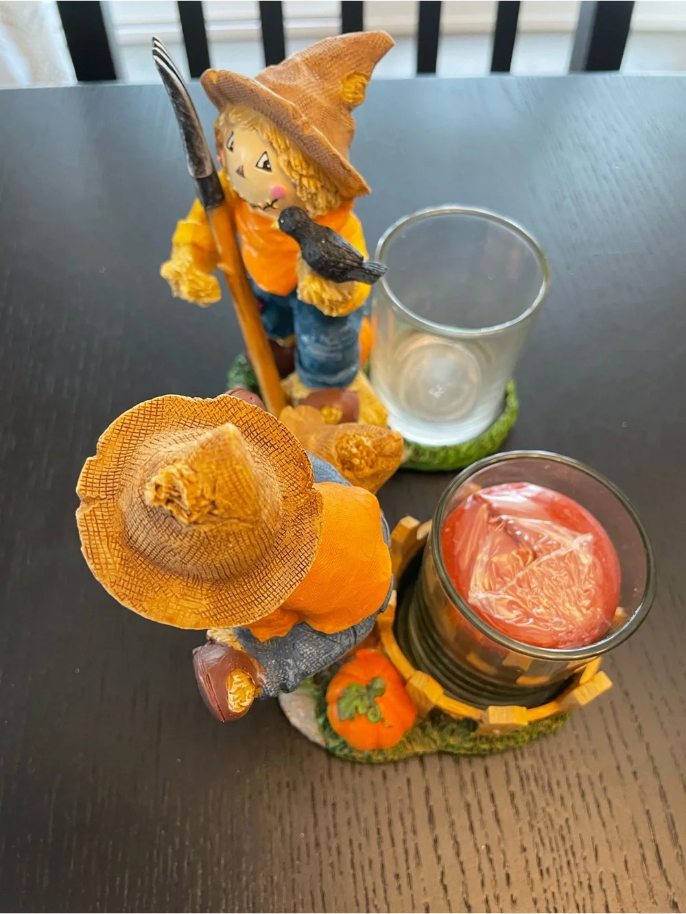 Yankee Candle Fall Scarecrow Figurines in Orange, Brown and Green